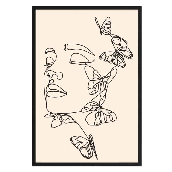 Abstracte Vrouw Beige