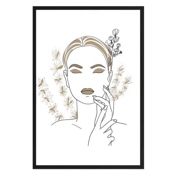 Abstracte Vrouw met Bloemen