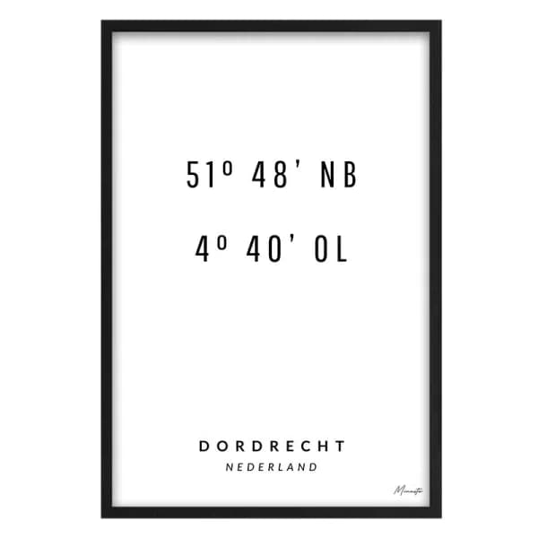 Coördinaten Dordrecht