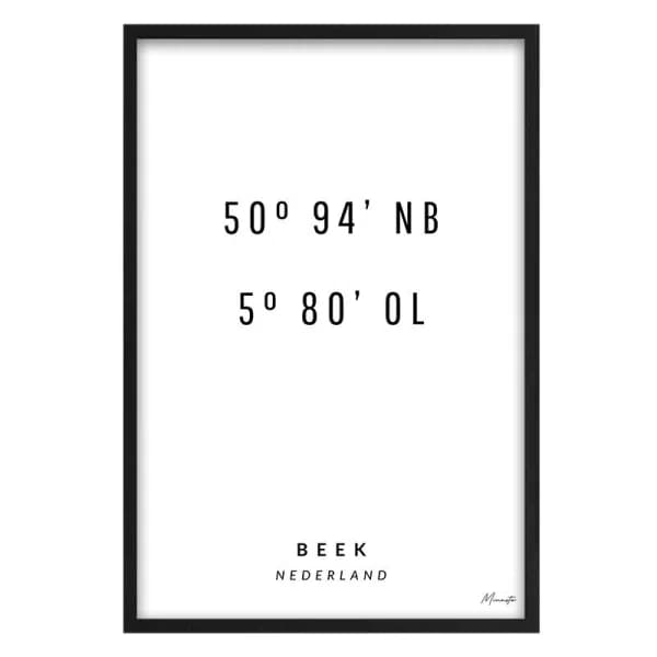 Coordinaten Beek