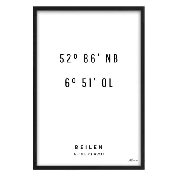 Coordinaten Beilen