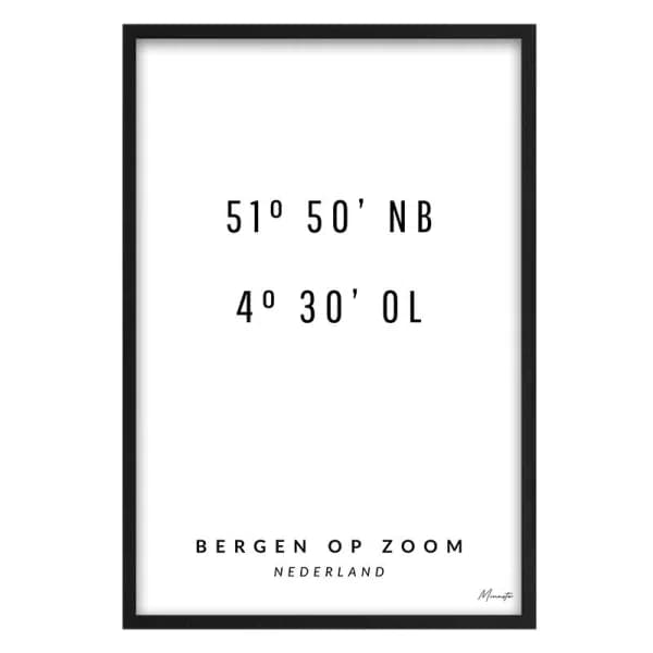 Coordinaten Bergen op Zoom