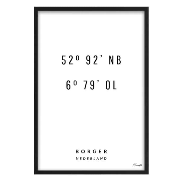 Coordinaten Borger