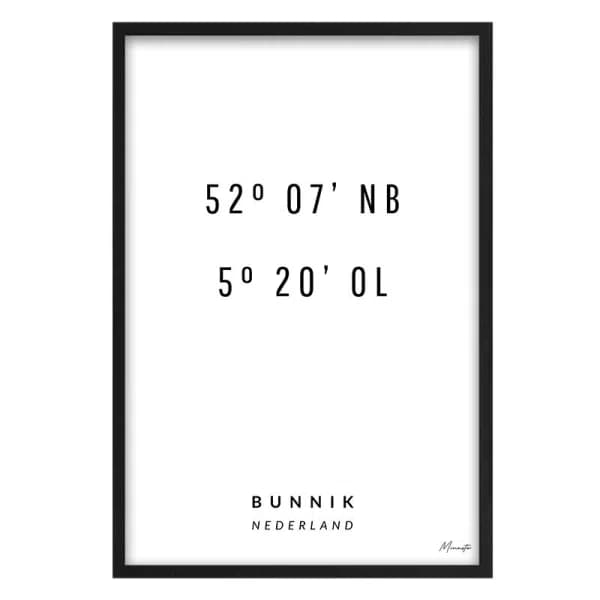 Coordinaten Bunnik