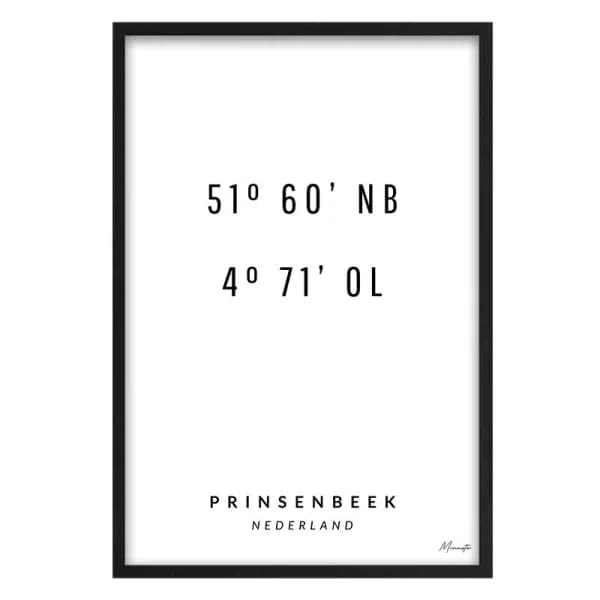 Coordinaten Prinsenbeek