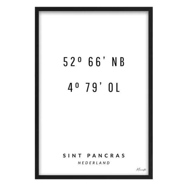 Coordinaten Sint Pancras