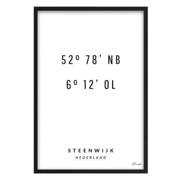 Coordinaten Steenwijk