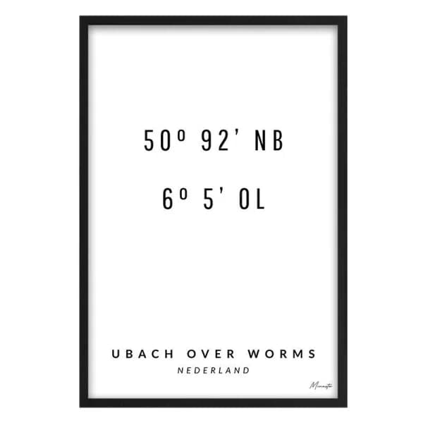 Coordinaten Ubach over Worms