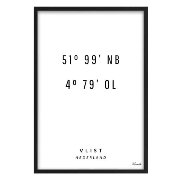 Coordinaten Vlist