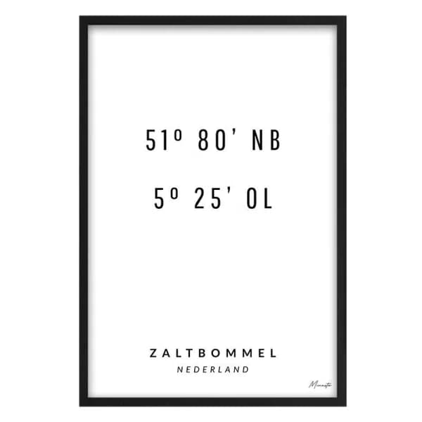 Coordinaten Zaltbommel