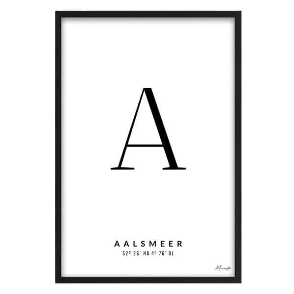 Letter A Aalsmeer