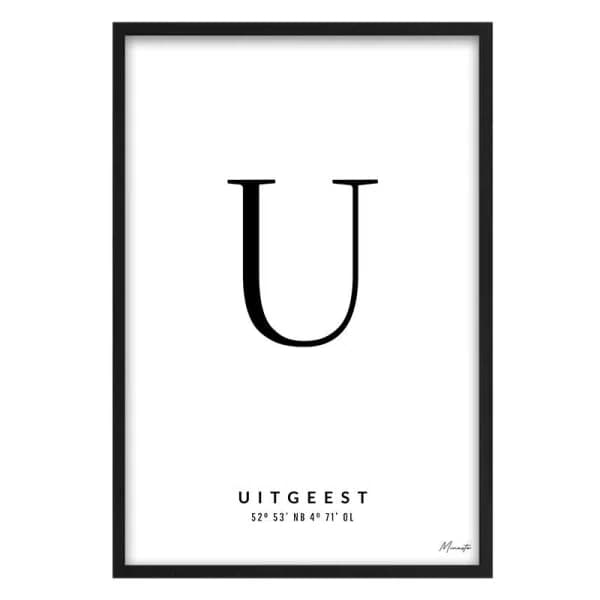 Letter U Uitgeest