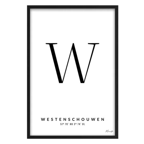 Letter W Westenschouwen