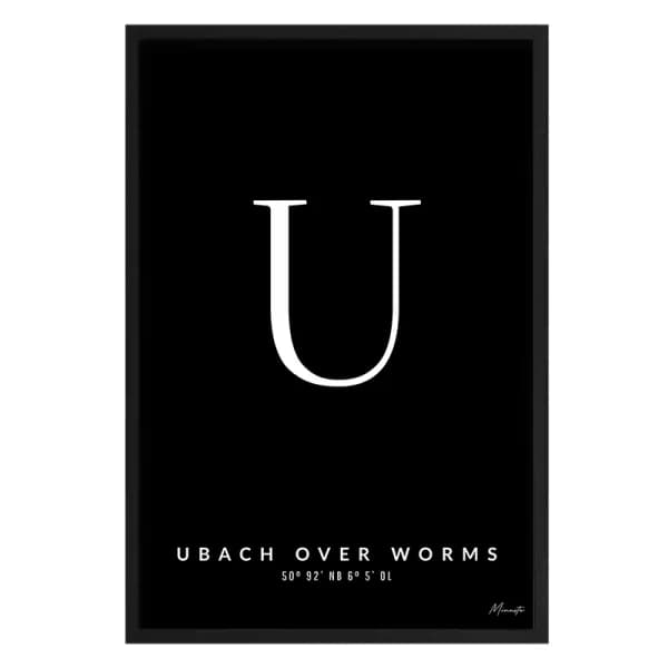 Letter U Ubach over Worms