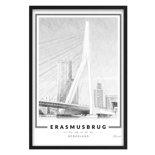 Stadposter Erasmusbrug Rotterdam