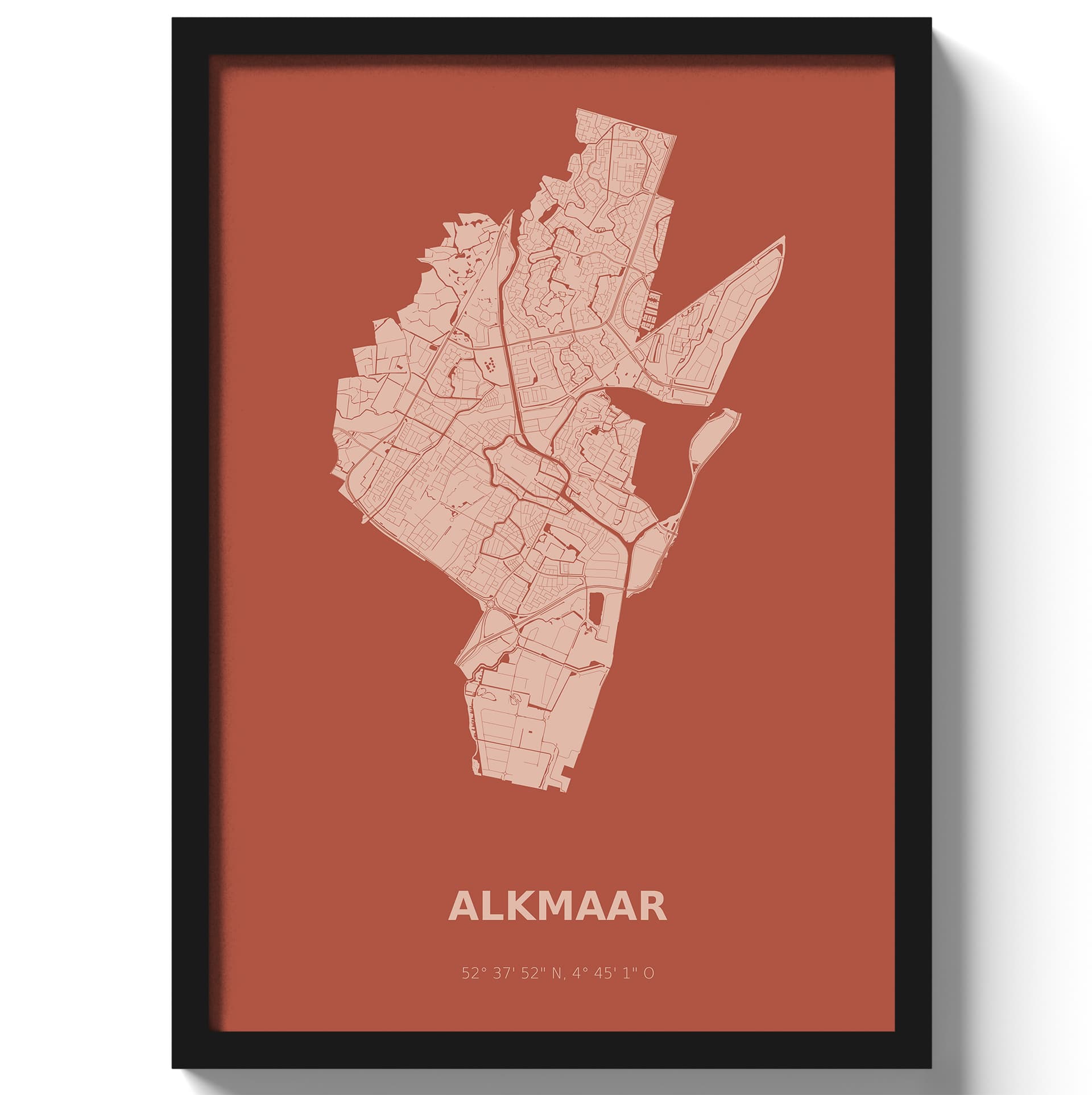 Poster Alkmaar - Rood