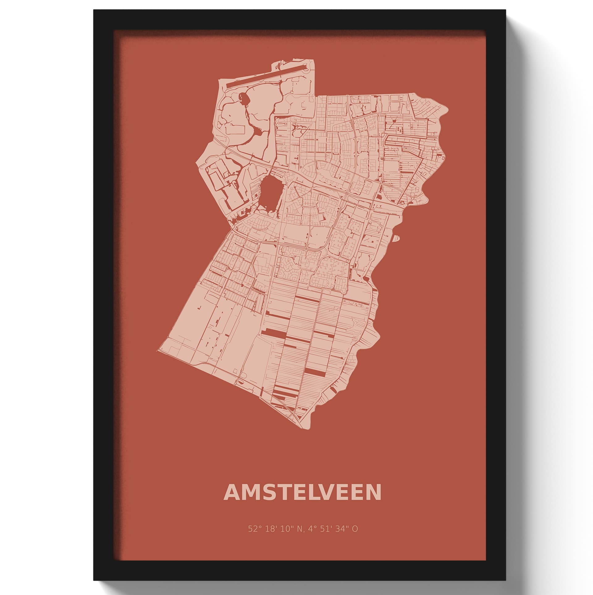 Poster Amstelveen - Rood