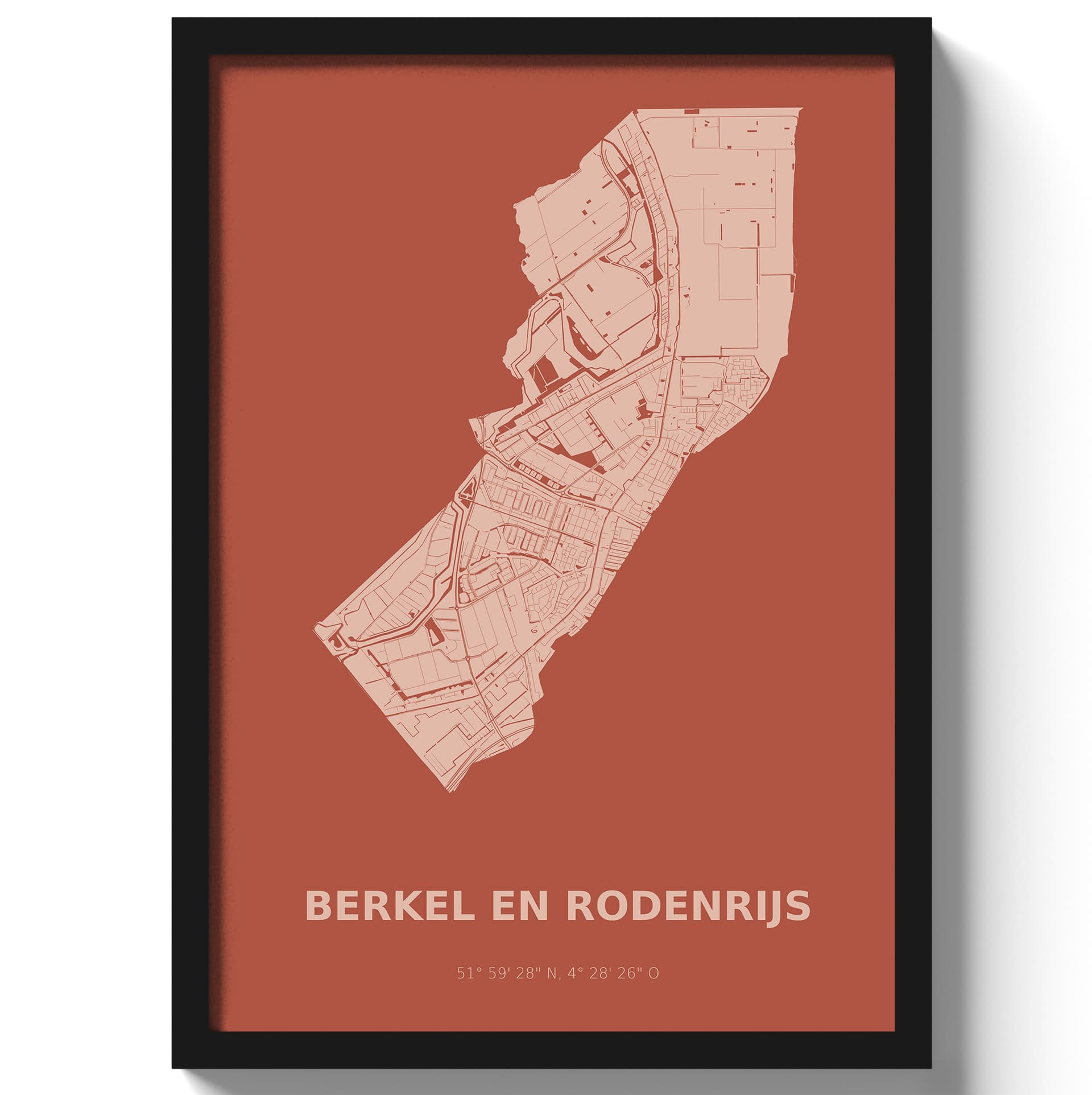 Poster Berkel en Rodenrijs - Rood