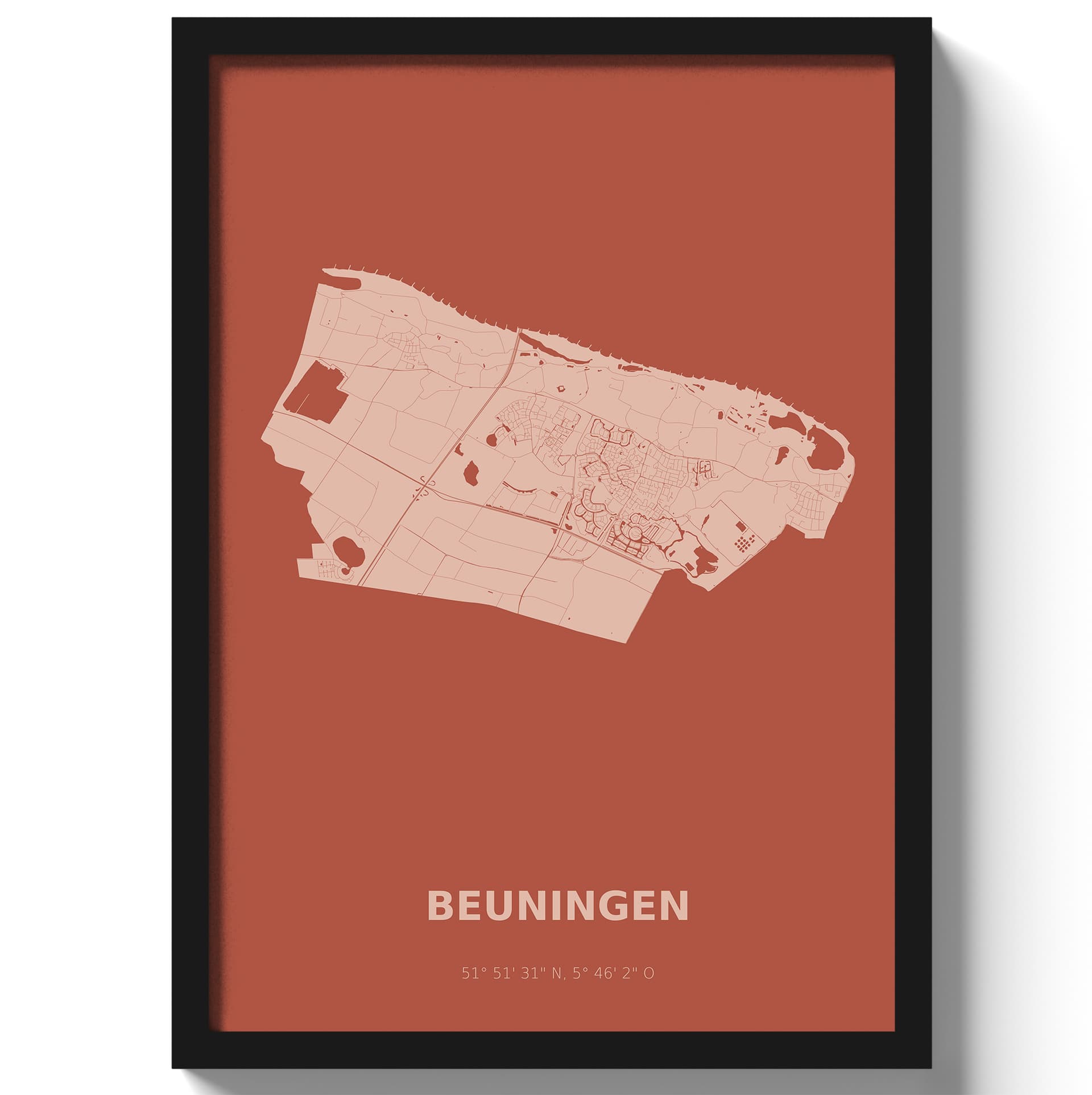 Poster Beuningen - Rood