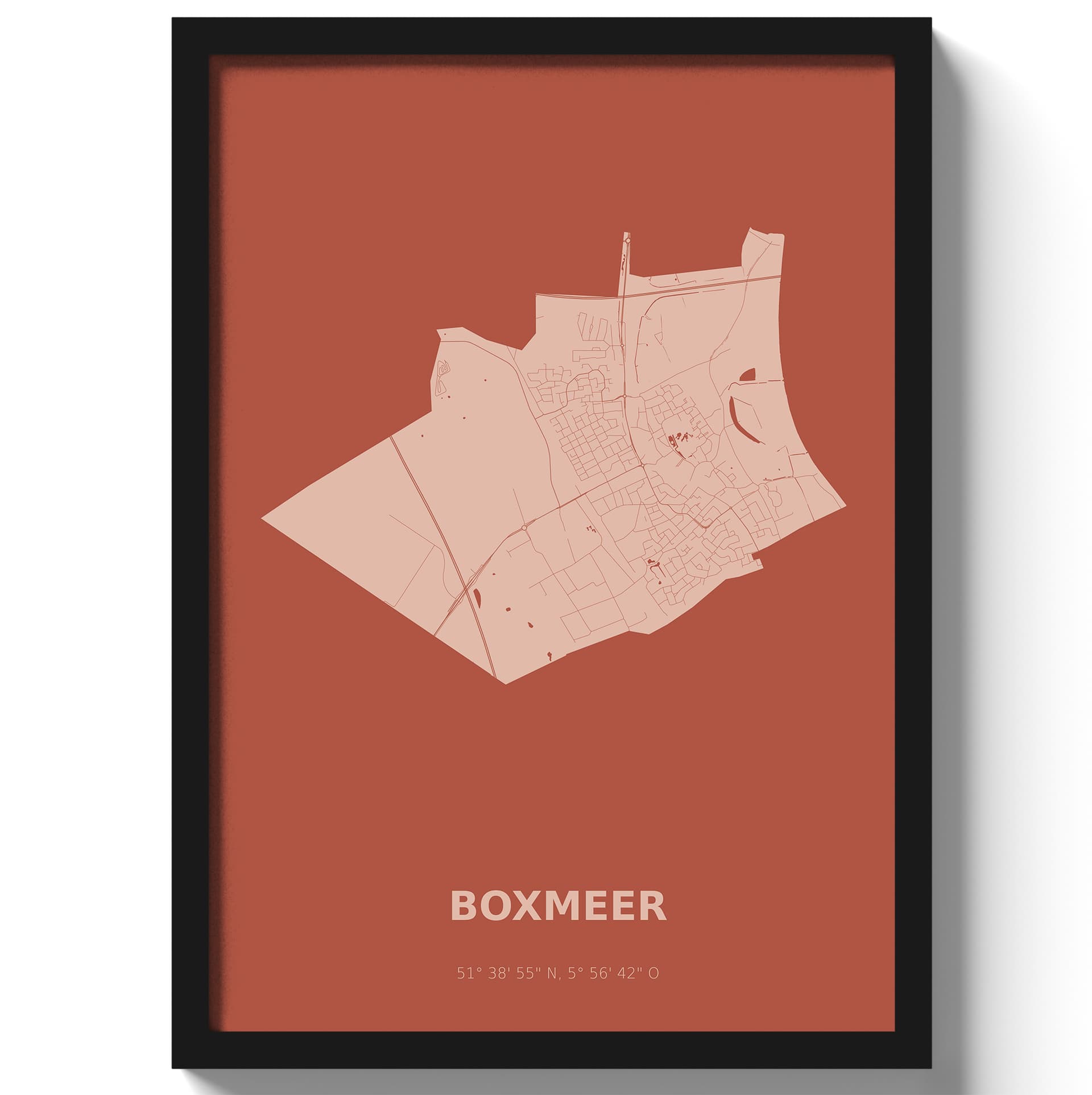 Poster Boxmeer - Rood