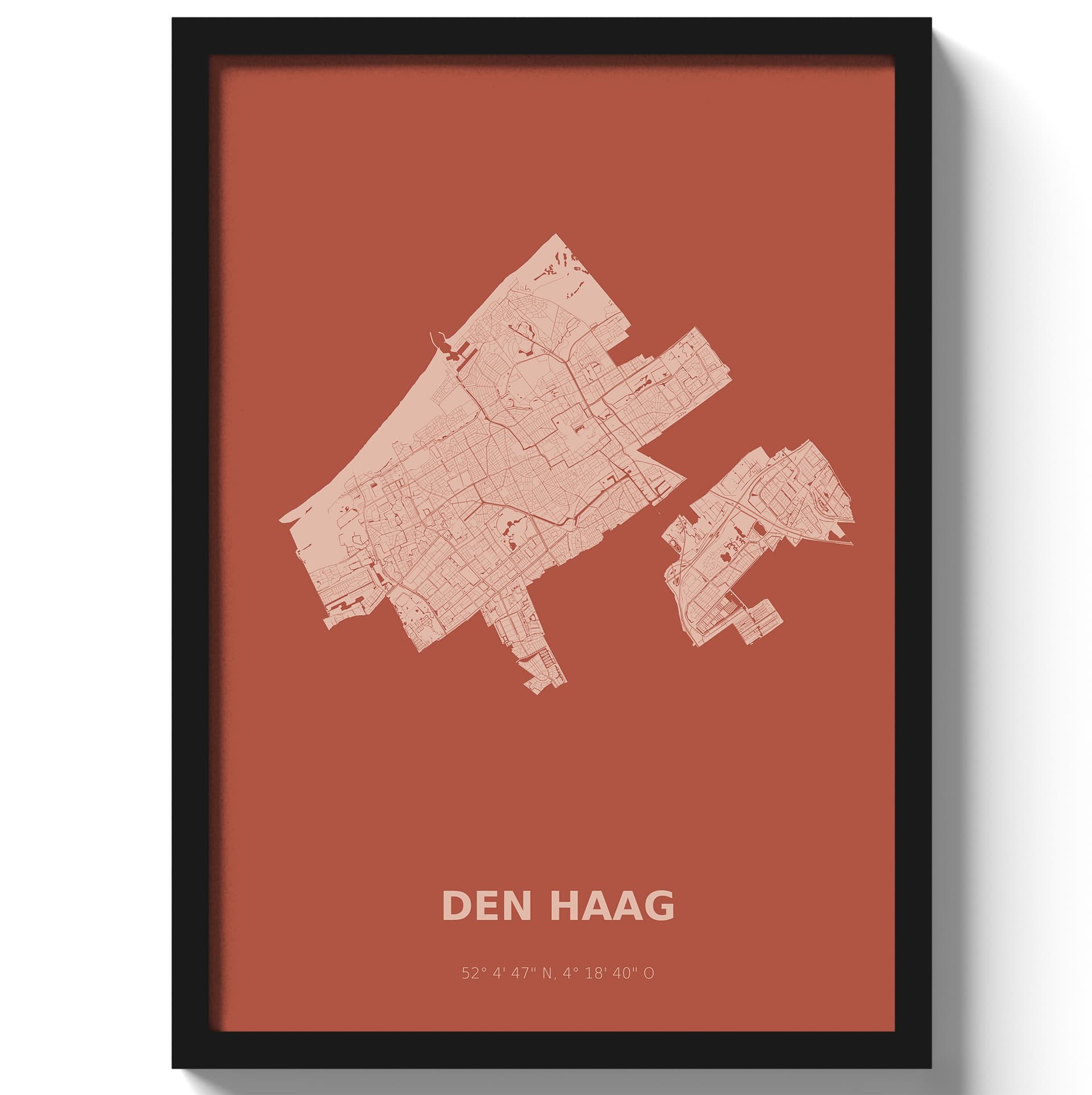 Poster Den haag - Rood