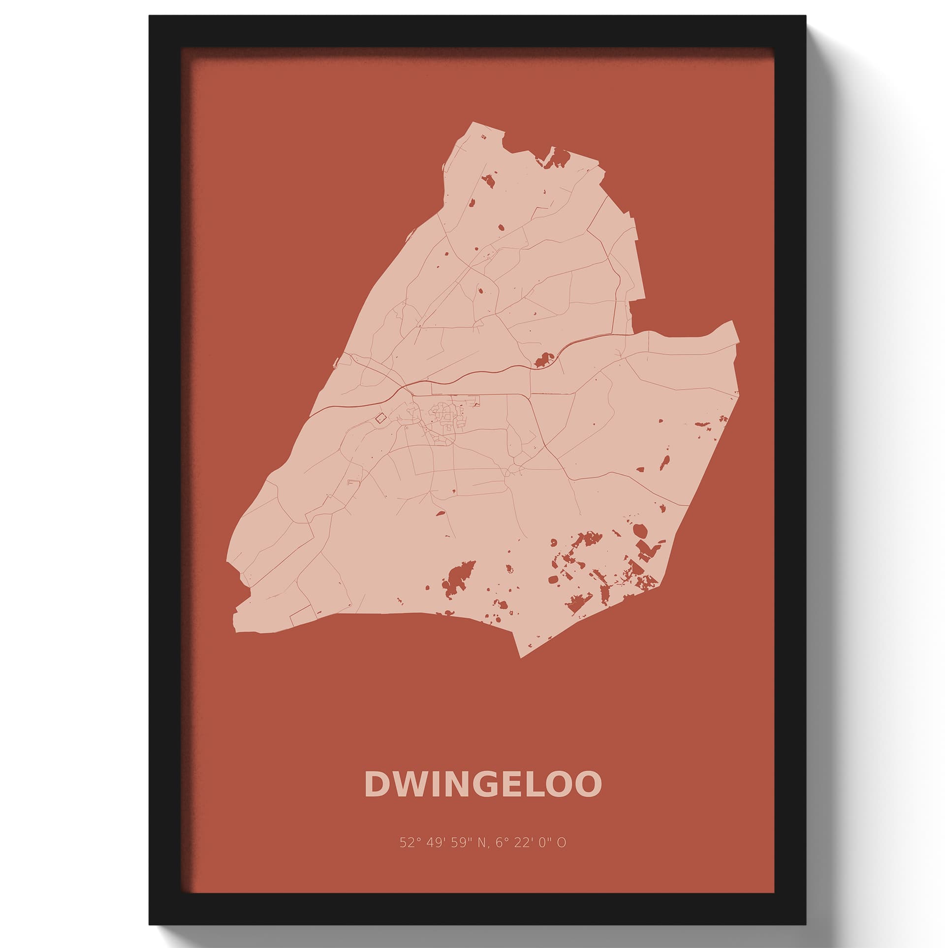 Poster Dwingeloo - Rood