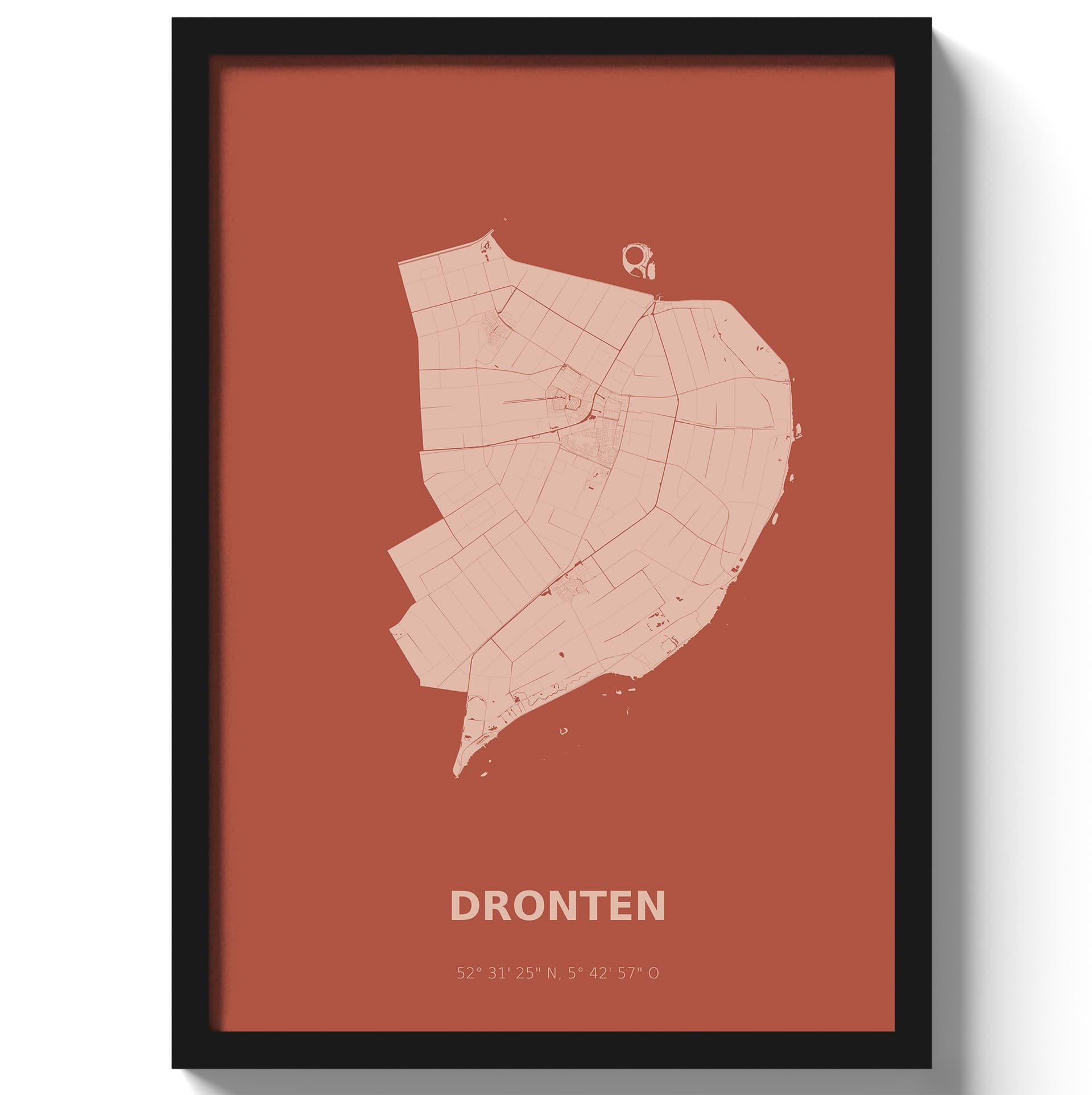 Poster Dronten - Rood