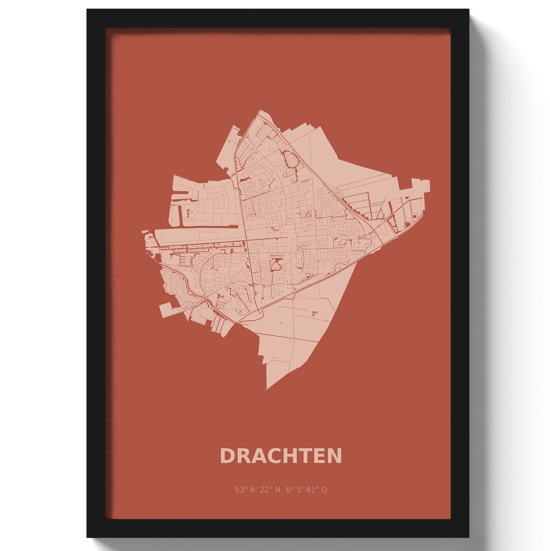 Poster Drachten - Rood