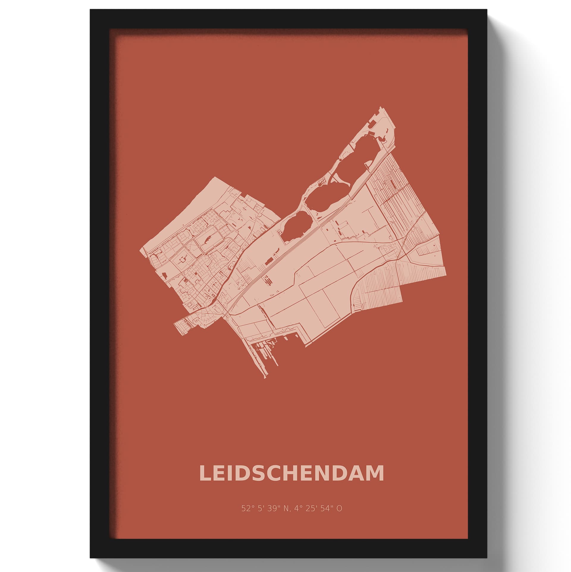 Poster Leidschendam - Rood