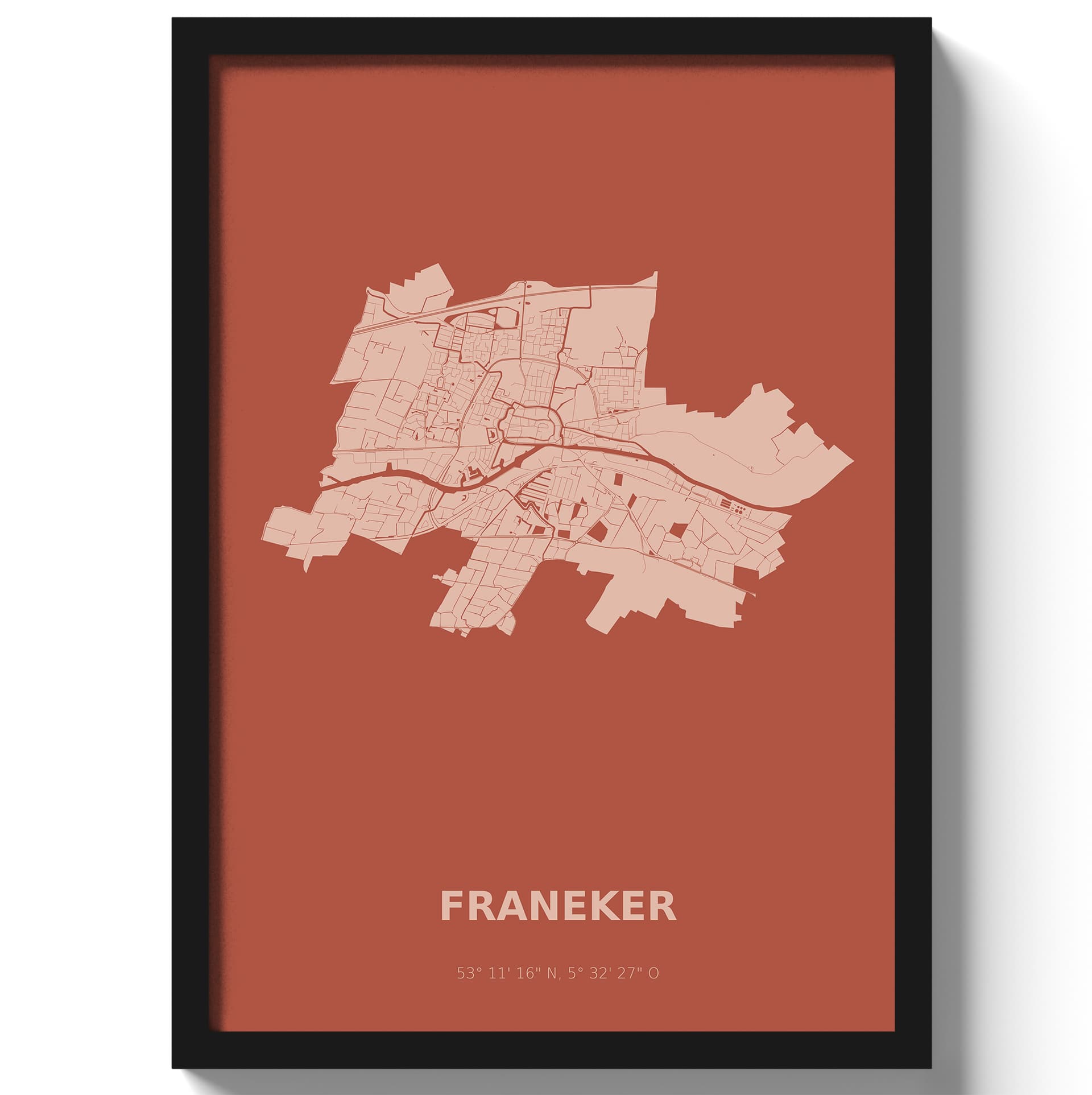 Poster Franeker - Rood