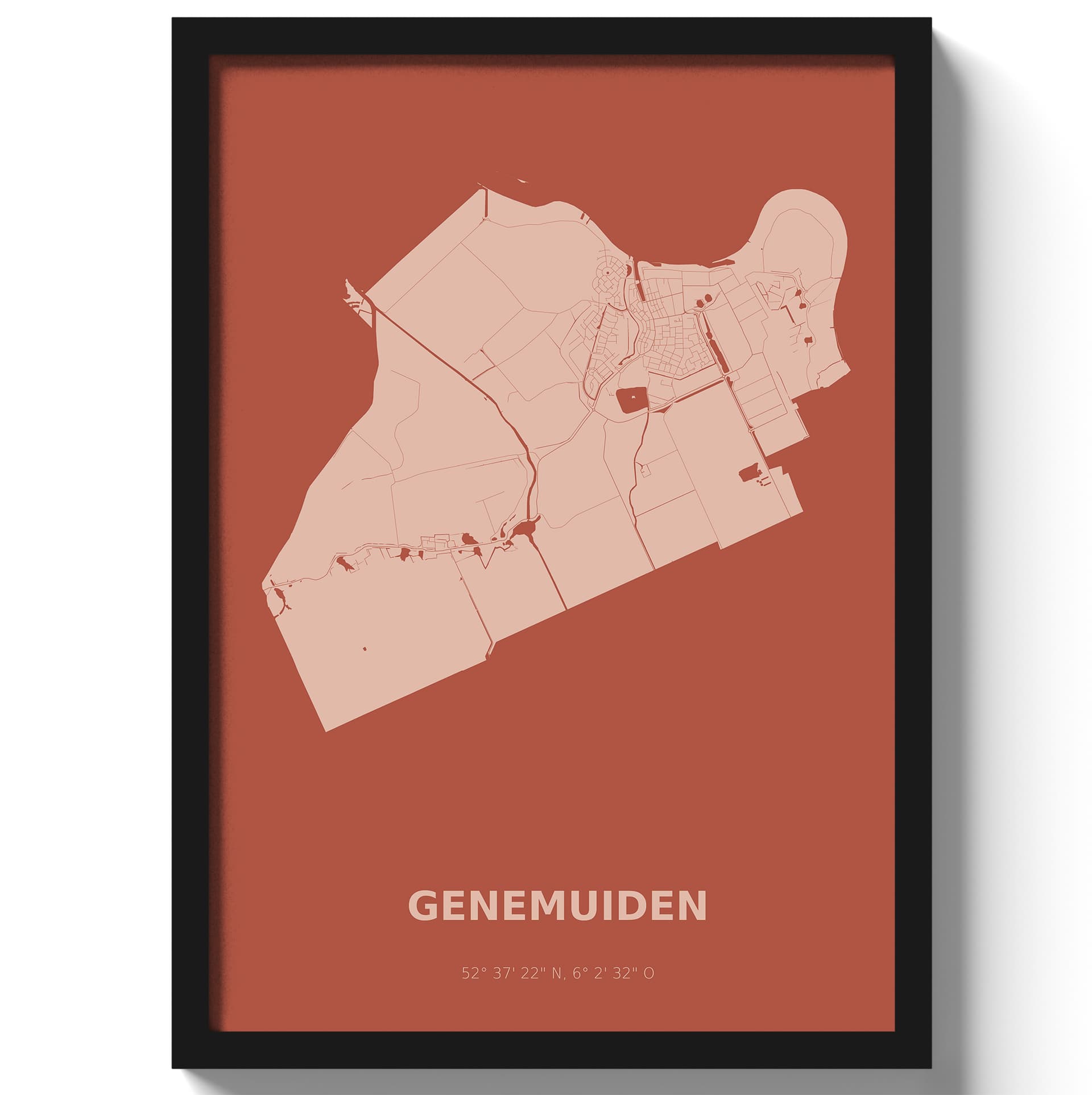 Poster Genemuiden - Rood
