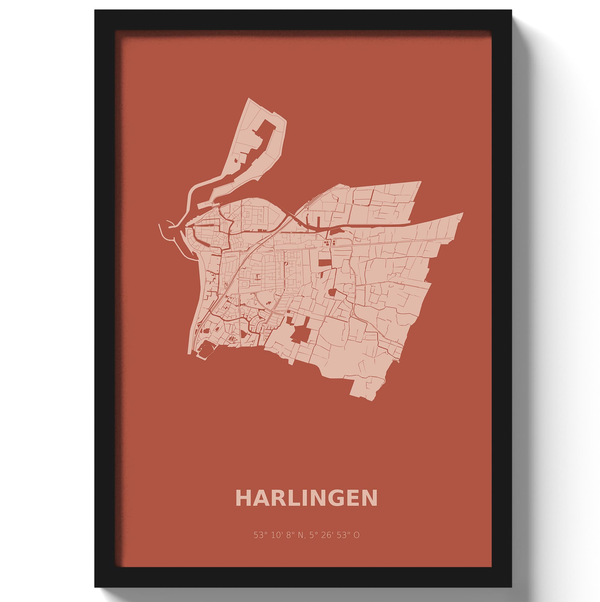 Poster Harlingen - Rood