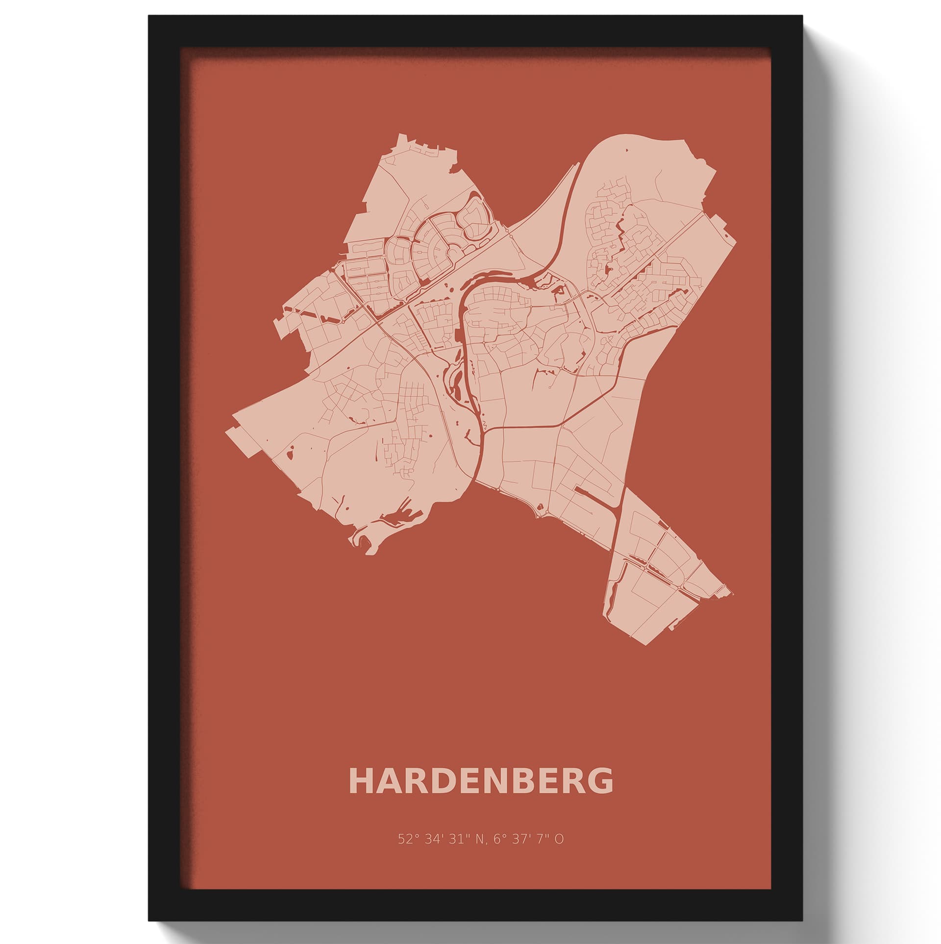 Poster Hardenberg - Rood