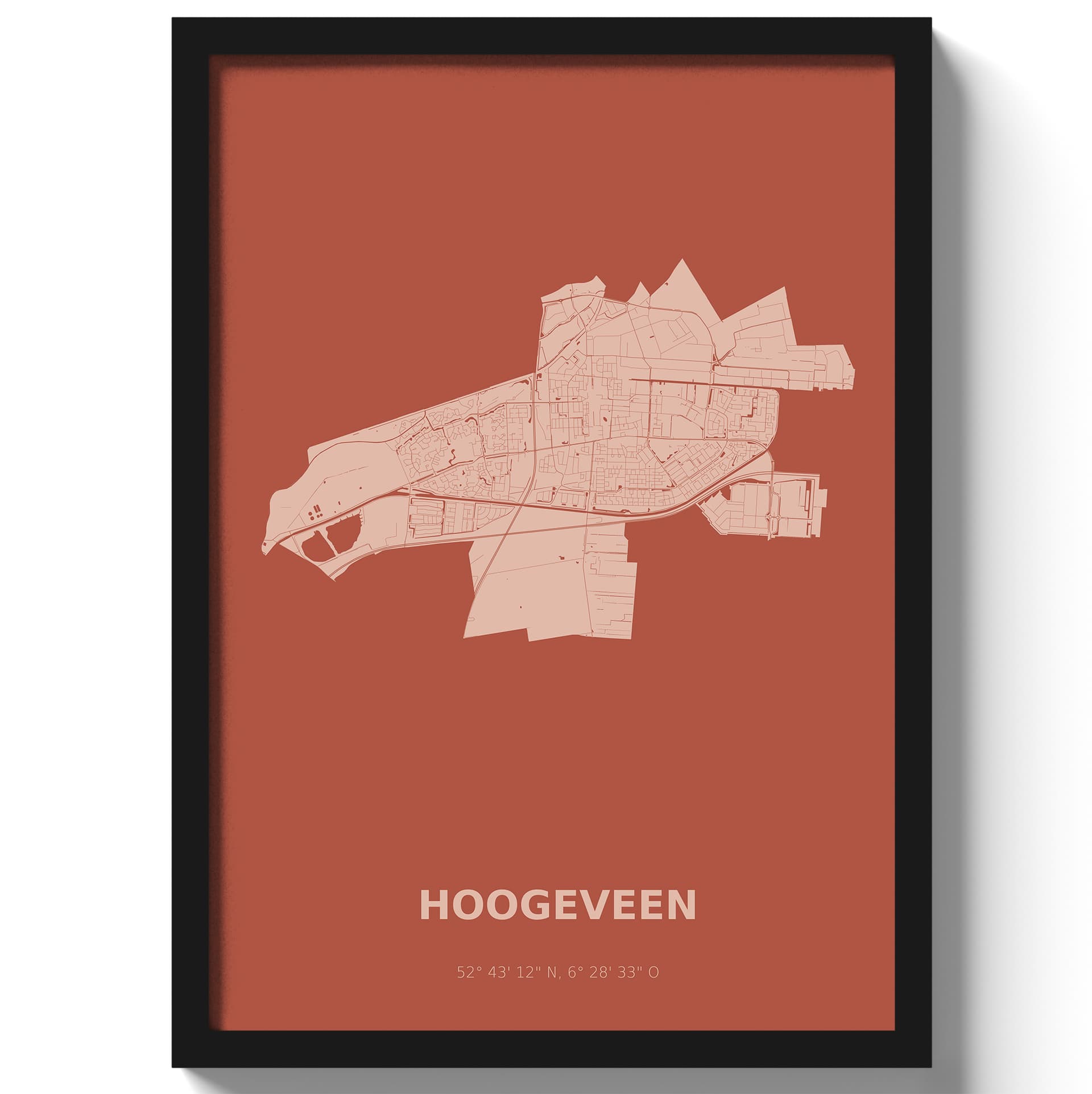 Poster Hoogeveen - Rood