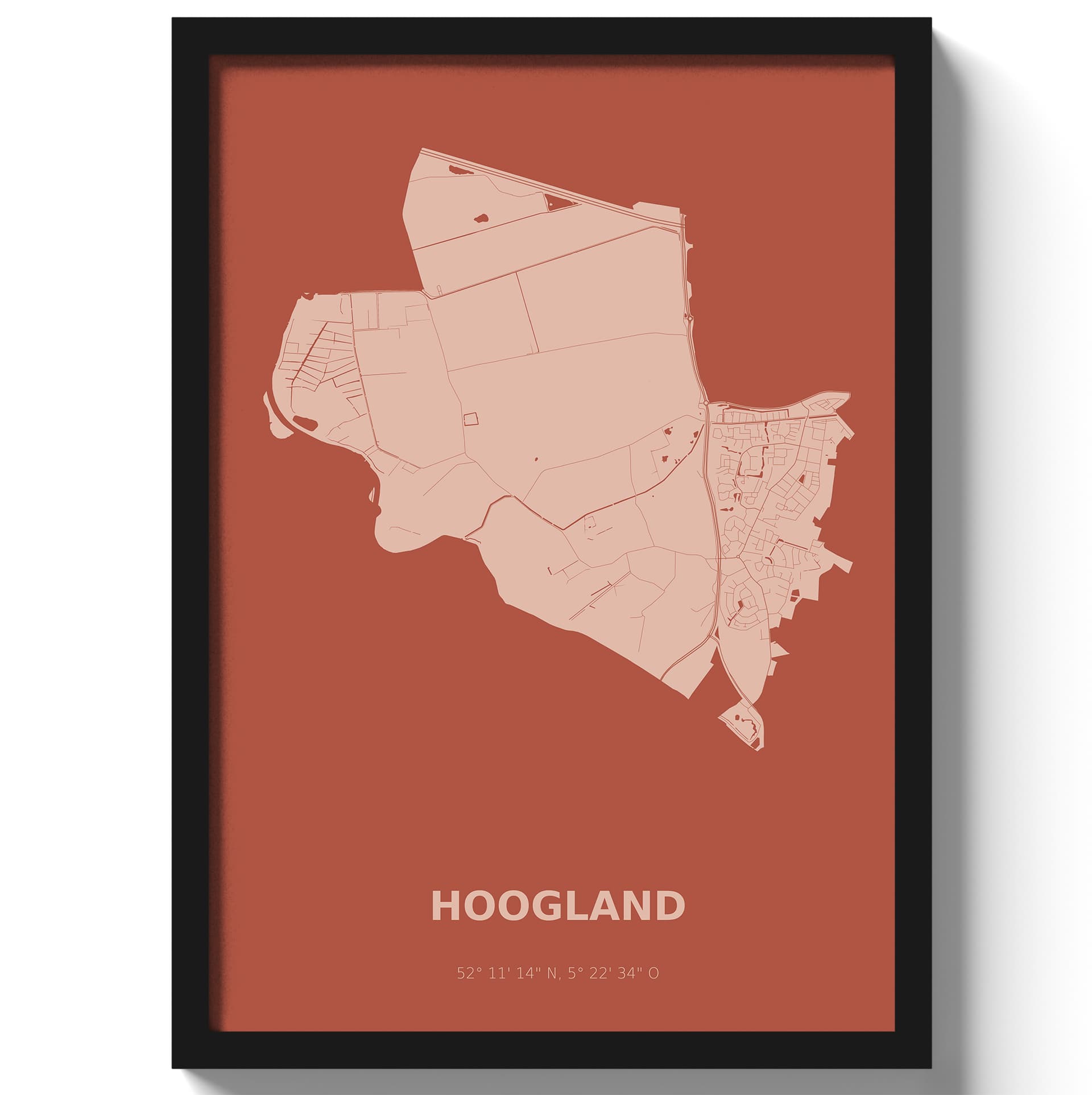 Poster Hoogland - Rood