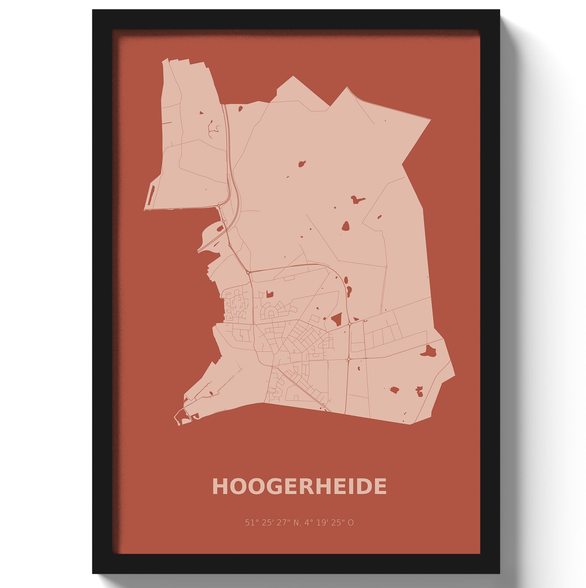 Poster Hoogerheide - Rood