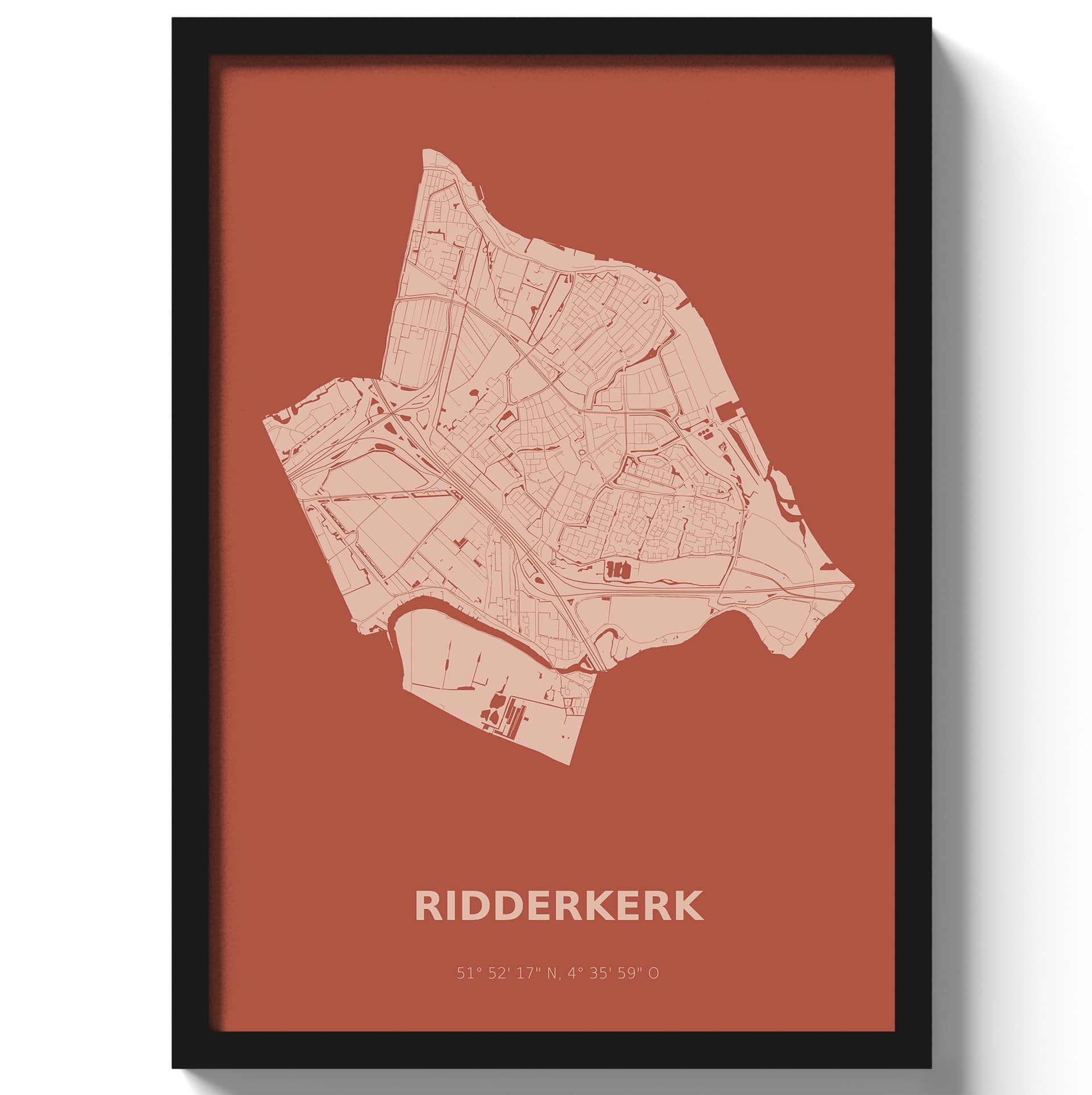 Poster Ridderkerk - Rood