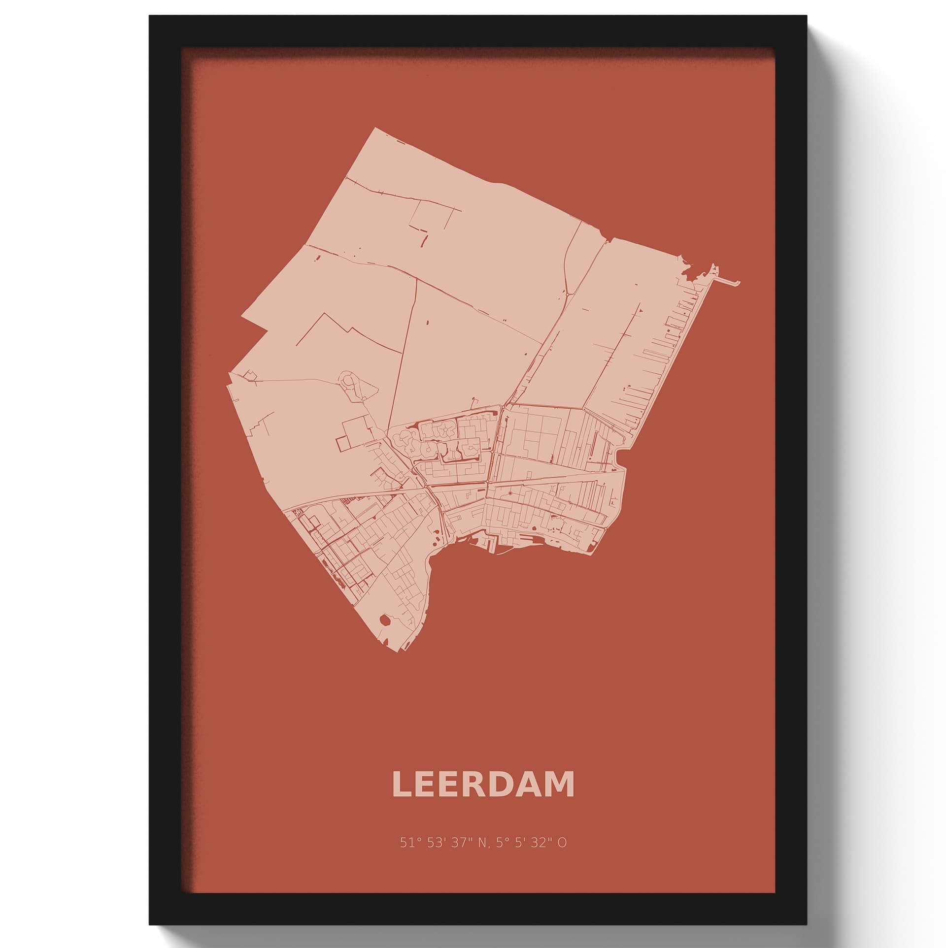 Poster Leerdam - Rood