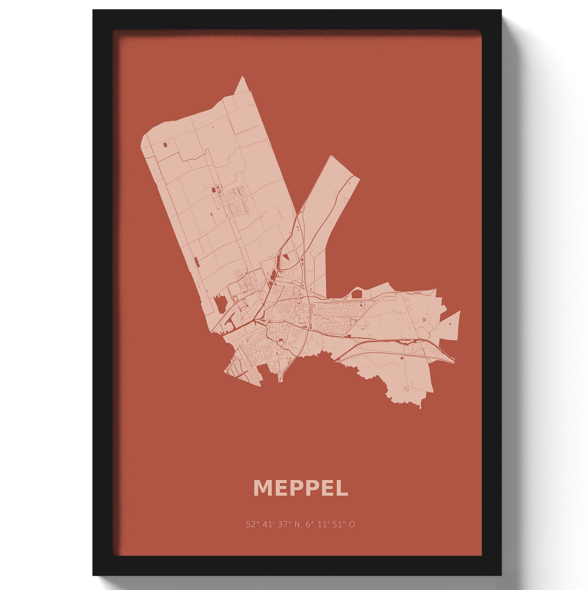 Poster Meppel - Rood