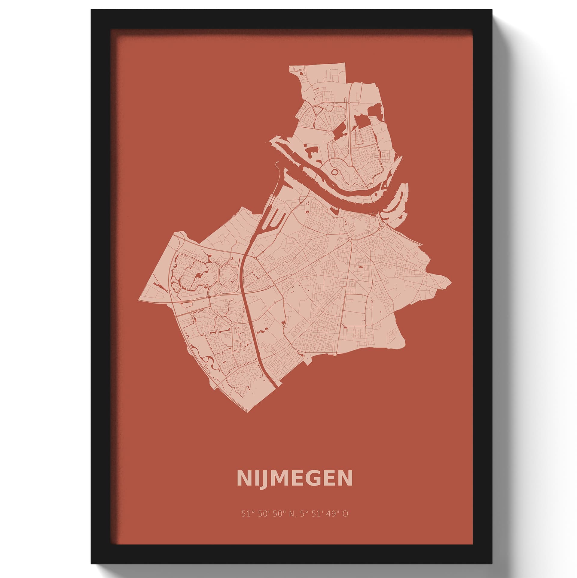 Poster Nijmegen - Rood