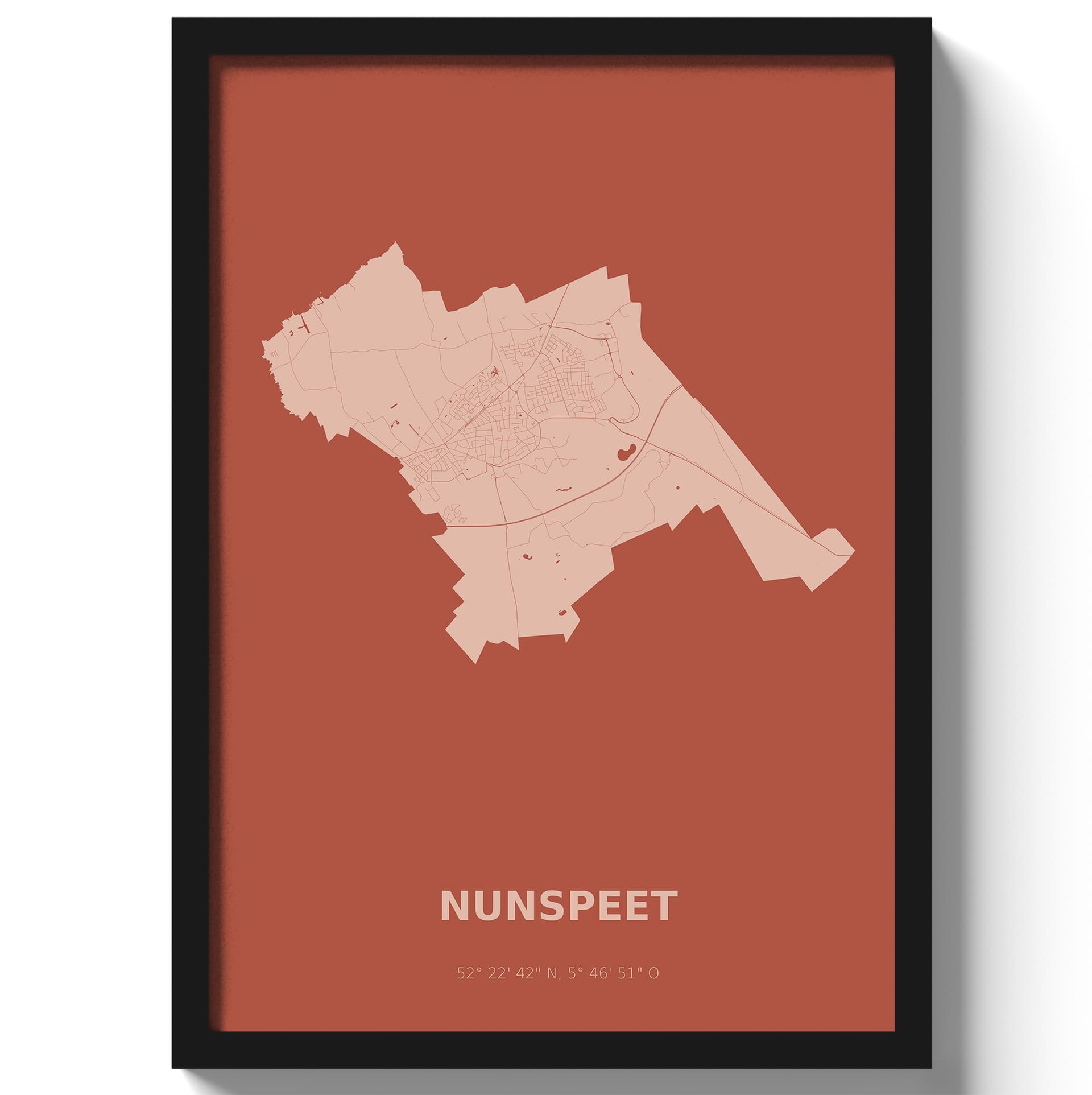 Poster Nunspeet - Rood