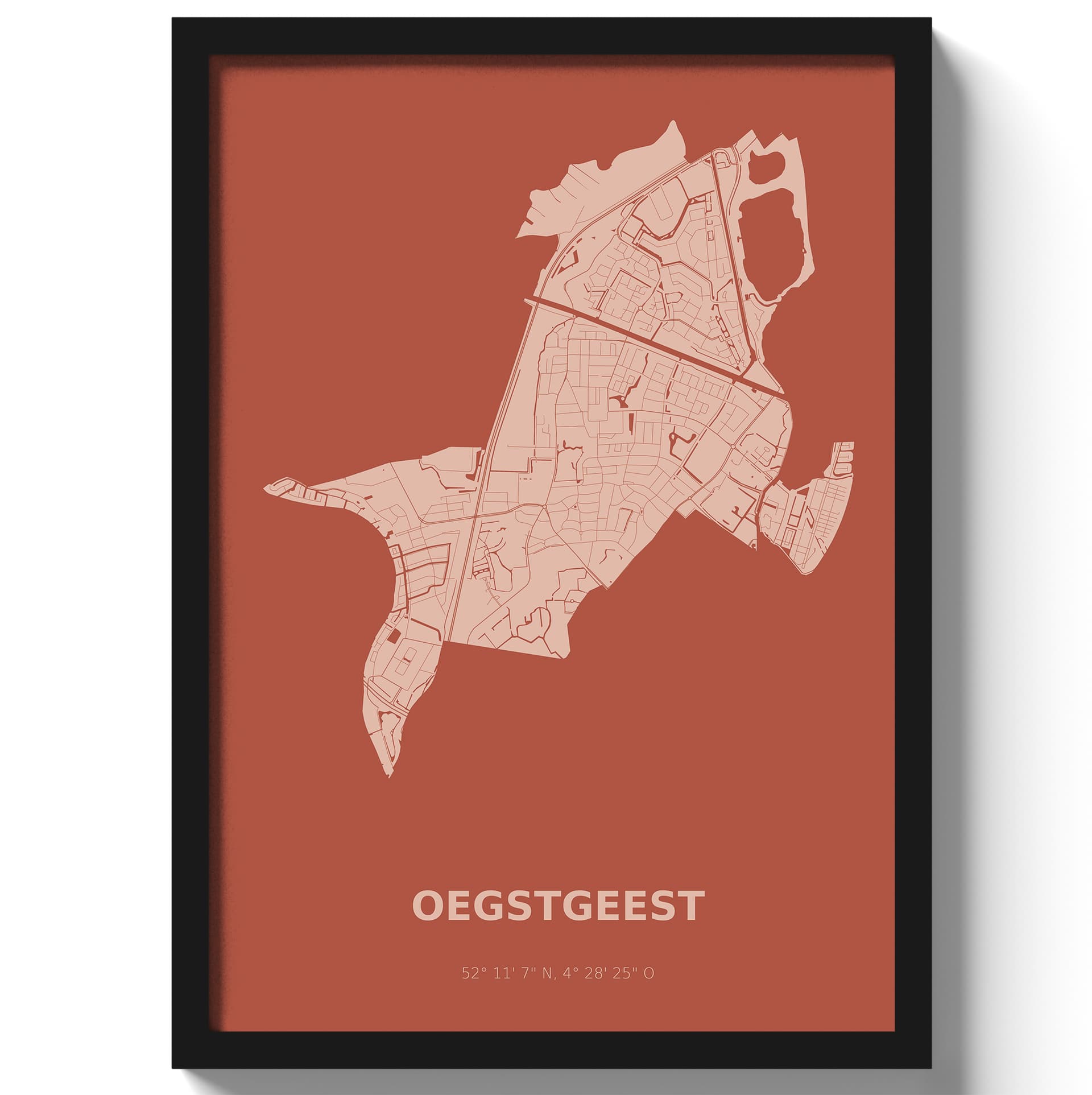 Poster Oegstgeest - Rood