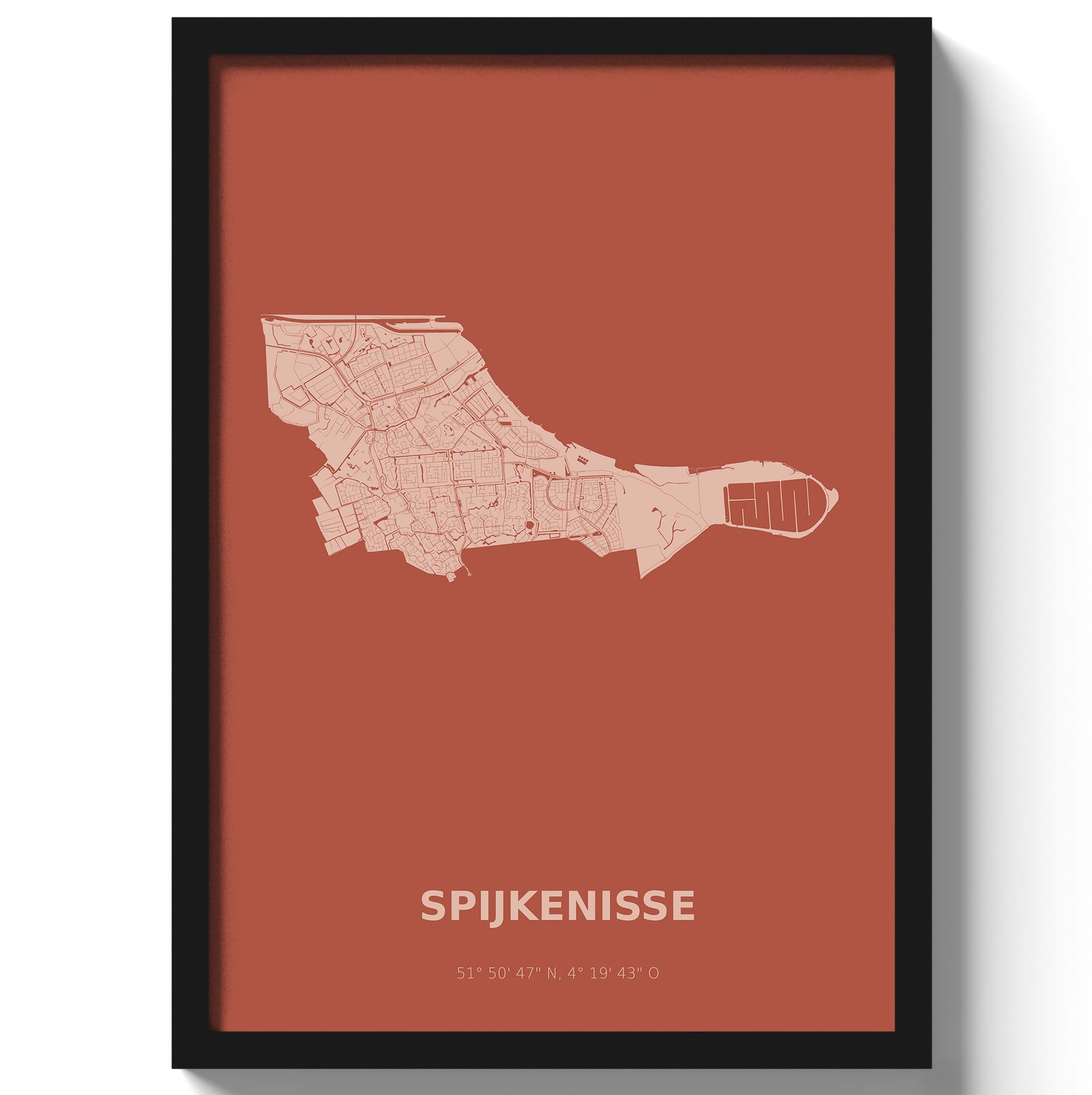 Poster Spijkenisse - Rood