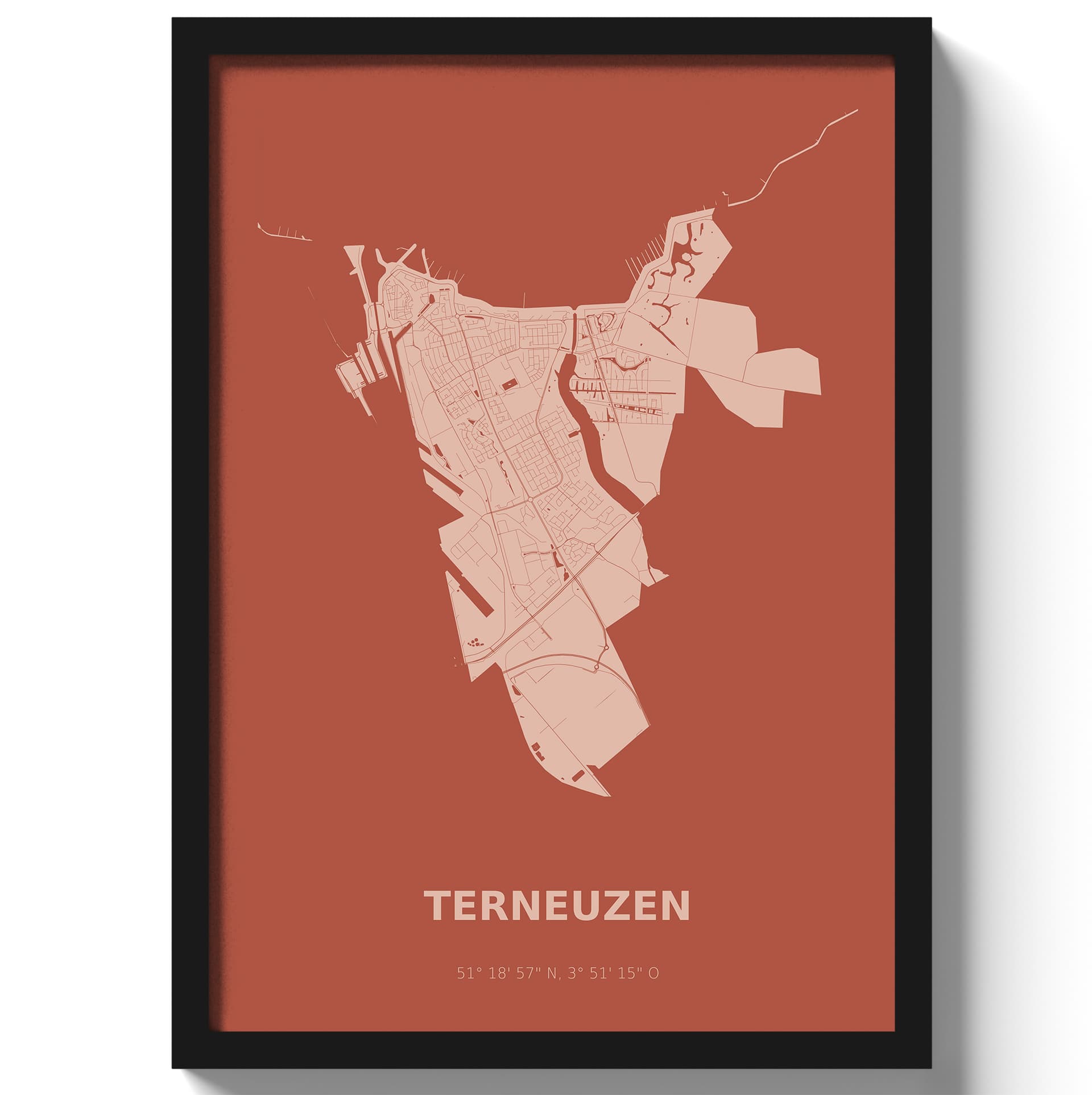 Poster Terneuzen - Rood