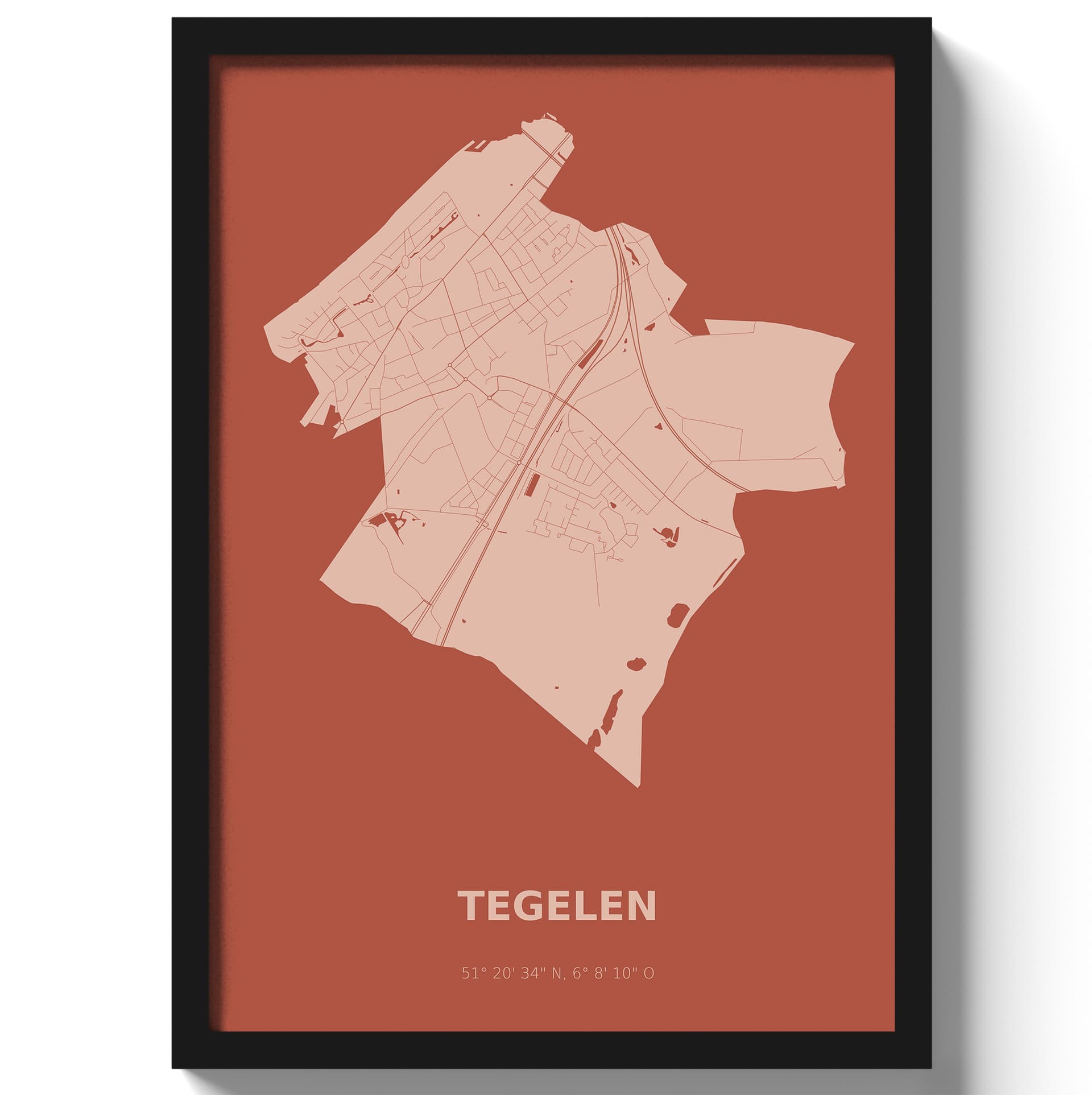 Poster Tegelen - Rood