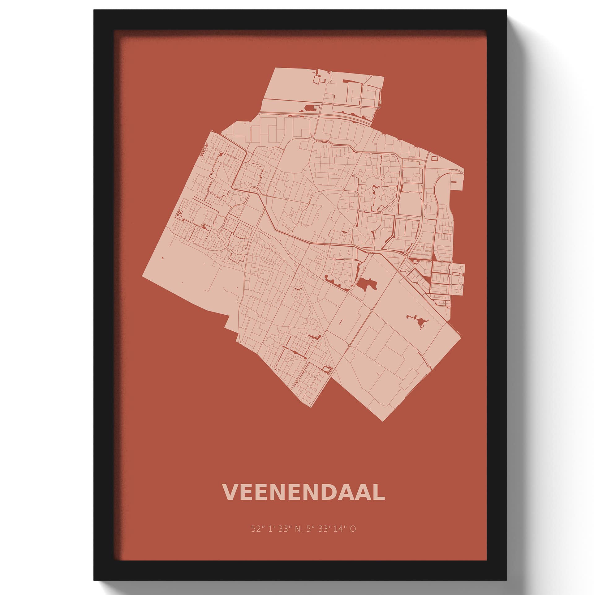 Poster Veenendaal - Rood