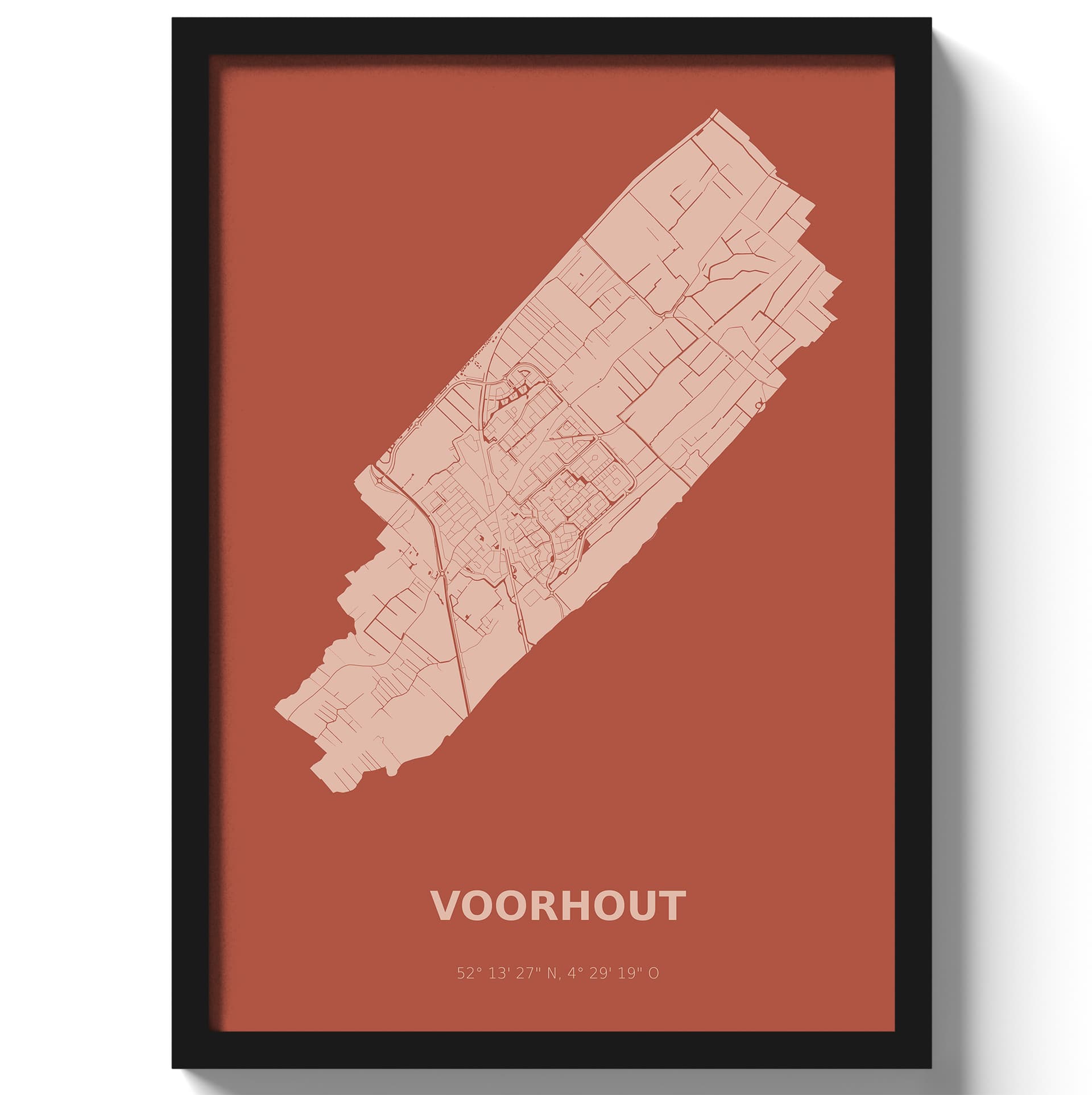 Poster Voorhout - Rood