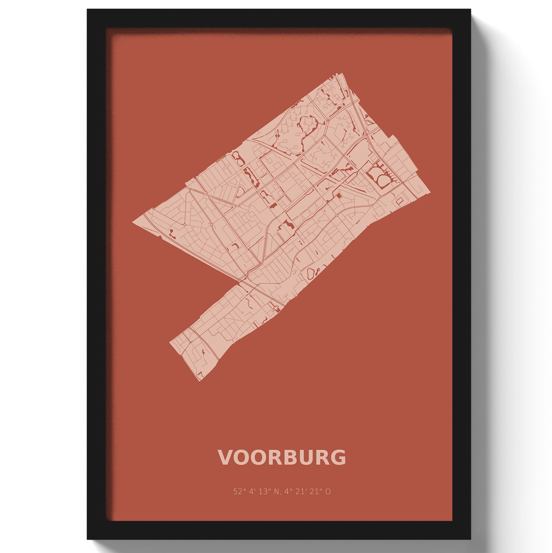 Poster Voorburg - Rood