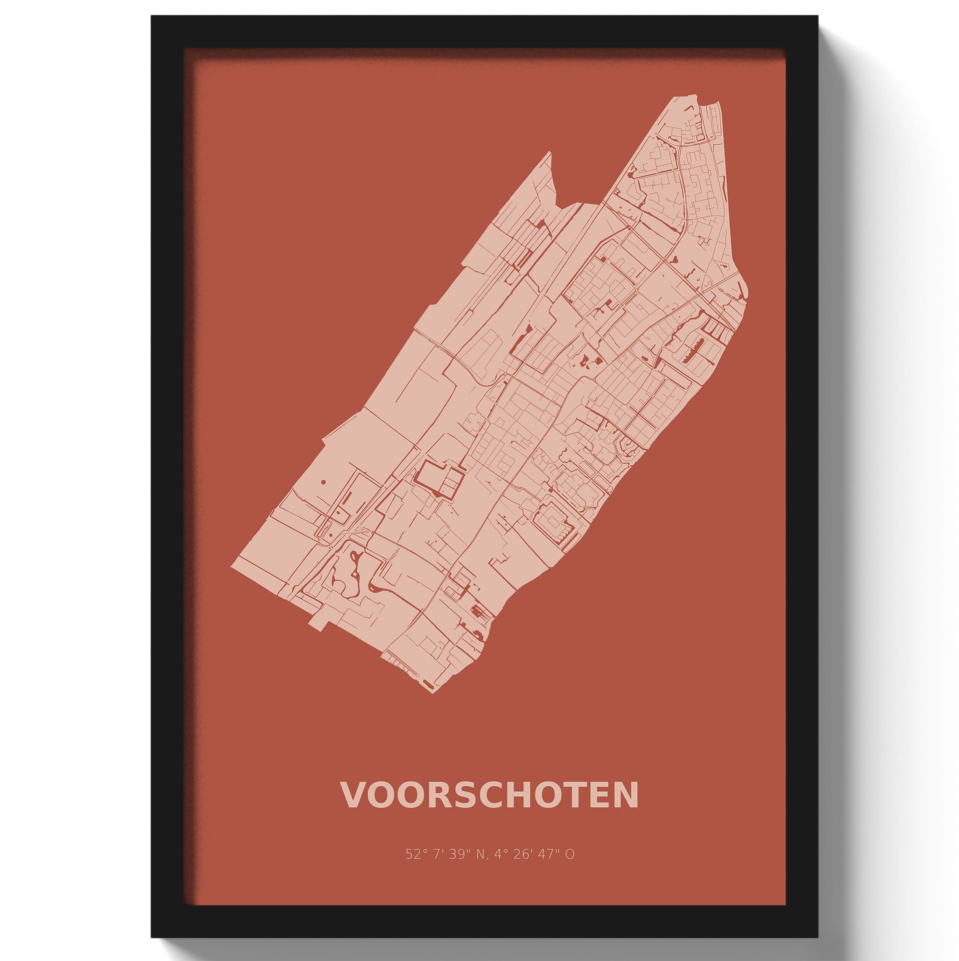 Poster Voorschoten - Rood