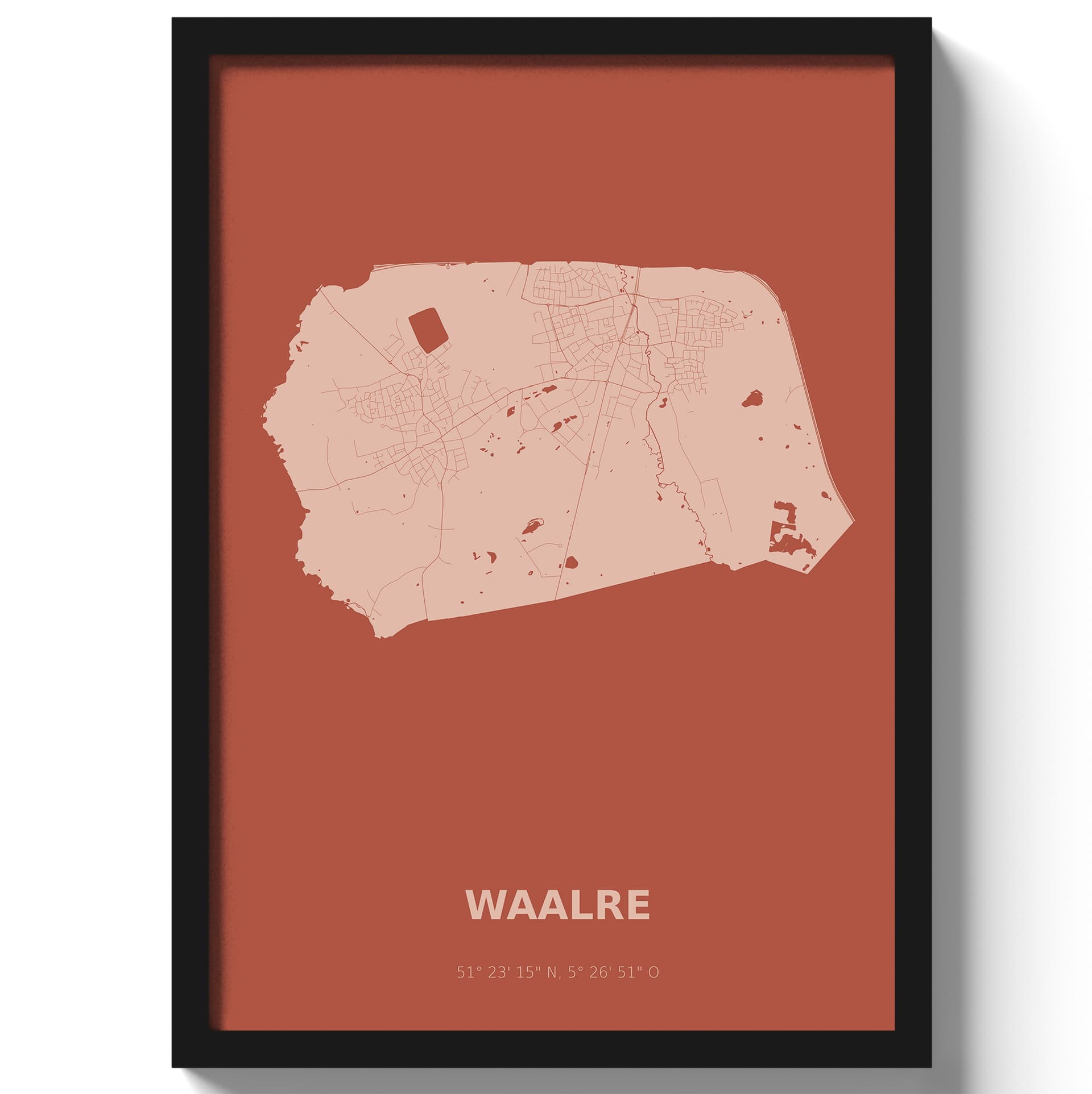 Poster Waalre - Rood